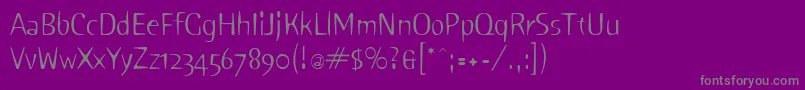 Fonte Sniff – fontes cinzas em um fundo violeta