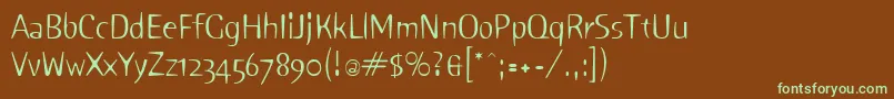 Шрифт Sniff – зелёные шрифты на коричневом фоне