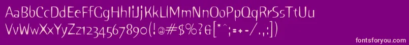 Sniff Font – Pink Fonts on Purple Background