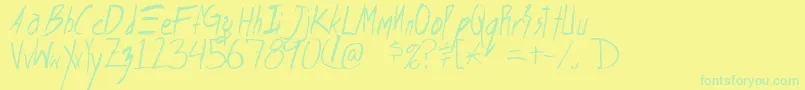 En savoir plus sur la police Shank Police Shank – polices vertes sur fond jaune