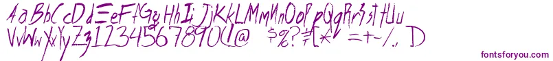 Шрифт Shank – фиолетовые шрифты на белом фоне