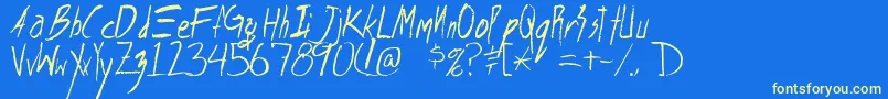 Shank Font – Yellow Fonts on Blue Background
