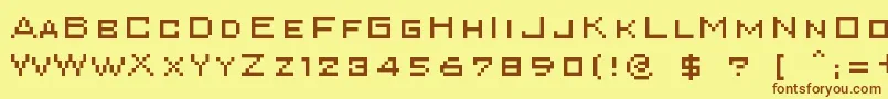 Superkar Font – Brown Fonts on Yellow Background