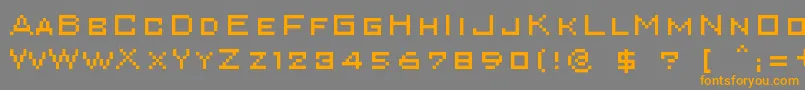 Superkar Font – Orange Fonts on Gray Background