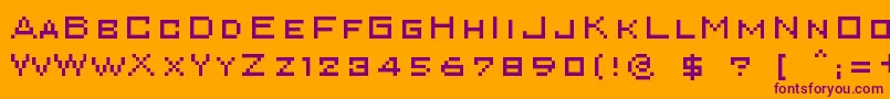 Superkar Font – Purple Fonts on Orange Background