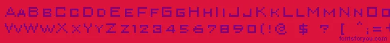 Superkar Font – Purple Fonts on Red Background