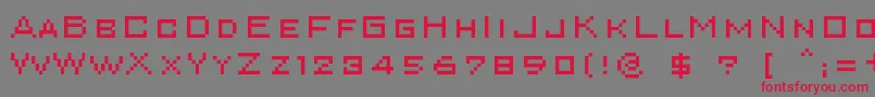 Superkar-Schriftart – Rote Schriften auf grauem Hintergrund