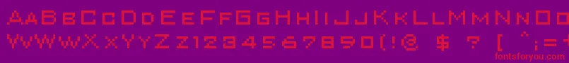 Superkar Font – Red Fonts on Purple Background