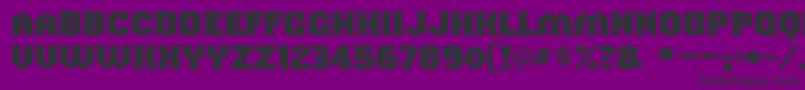 Shouldveknown-Schriftart – Schwarze Schriften auf violettem Hintergrund