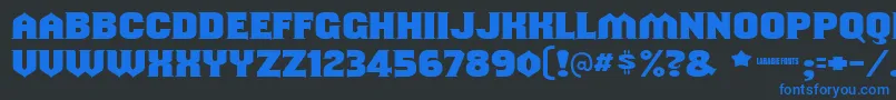 Shouldveknown Font – Blue Fonts on Black Background