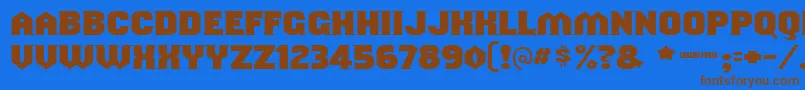 Shouldveknown Font – Brown Fonts on Blue Background