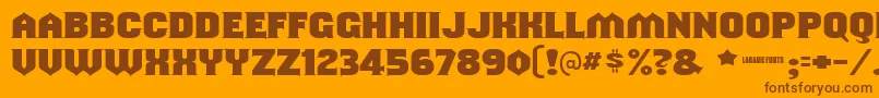 Shouldveknown Font – Brown Fonts on Orange Background