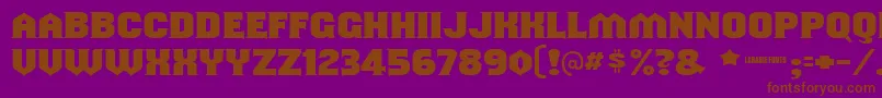 Shouldveknown Font – Brown Fonts on Purple Background