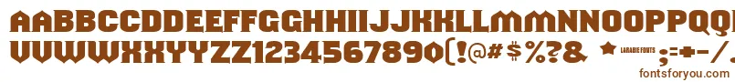 Шрифт Shouldveknown – коричневые шрифты на белом фоне