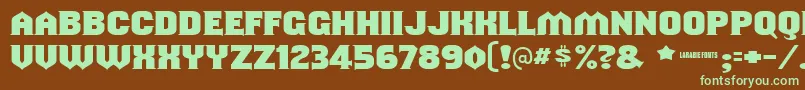 Shouldveknown-fontti – vihreät fontit ruskealla taustalla