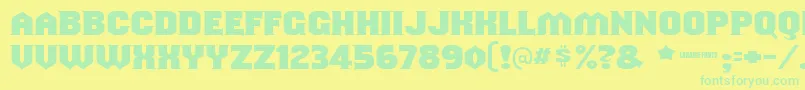 Shouldveknown Font – Green Fonts on Yellow Background