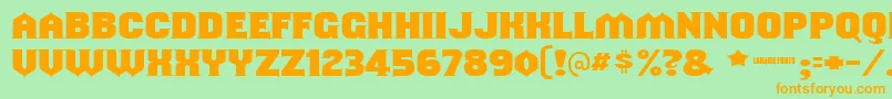 Shouldveknown Font – Orange Fonts on Green Background