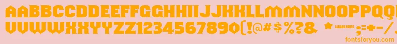 Shouldveknown Font – Orange Fonts on Pink Background