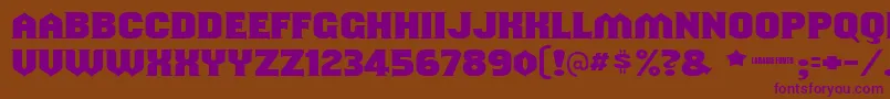 Shouldveknown Font – Purple Fonts on Brown Background