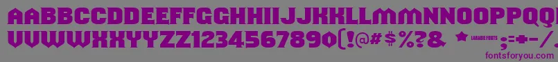 フォントShouldveknown – 紫色のフォント、灰色の背景