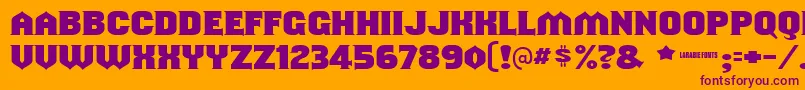 Шрифт Shouldveknown – фиолетовые шрифты на оранжевом фоне