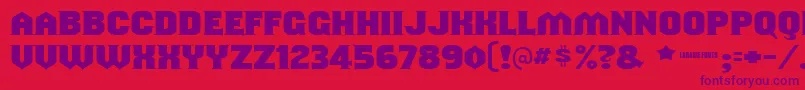 Shouldveknown Font – Purple Fonts on Red Background