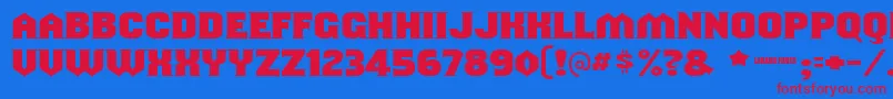 Shouldveknown Font – Red Fonts on Blue Background