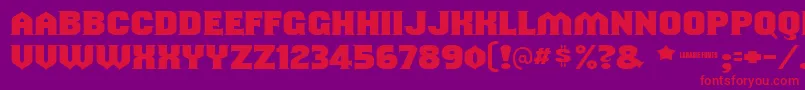 Shouldveknown Font – Red Fonts on Purple Background