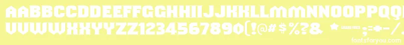 Shouldveknown Font – White Fonts on Yellow Background