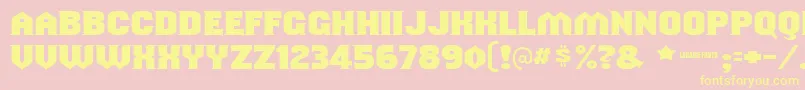 Shouldveknown Font – Yellow Fonts on Pink Background