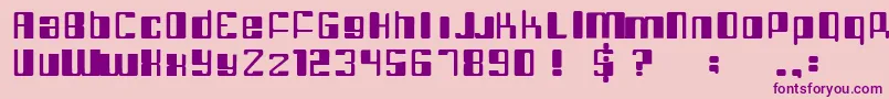 RoboticMonkey1 Font – Purple Fonts on Pink Background