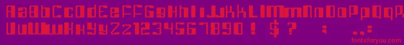 RoboticMonkey1 Font – Red Fonts on Purple Background