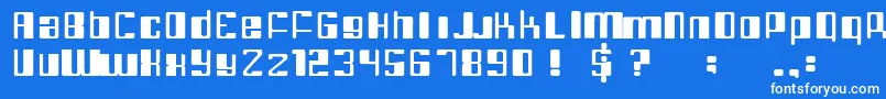 フォントRoboticMonkey1 – 青い背景に白い文字