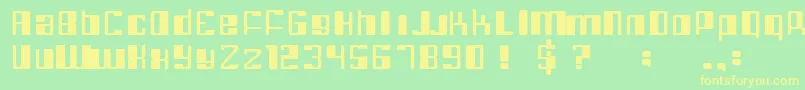 RoboticMonkey1 Font – Yellow Fonts on Green Background