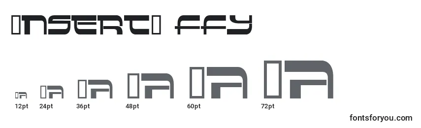 Размеры шрифта Insert4 ffy