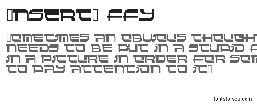 Überblick über die Schriftart Insert4 ffy