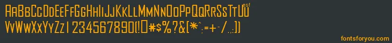 Шрифт Agency – оранжевые шрифты на чёрном фоне