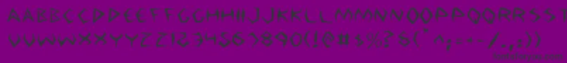 Argos2-fontti – mustat fontit violetilla taustalla