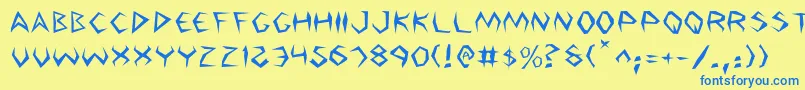 Argos2 Font – Blue Fonts on Yellow Background