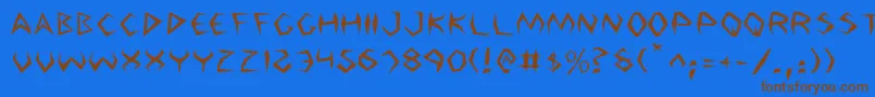Argos2 Font – Brown Fonts on Blue Background