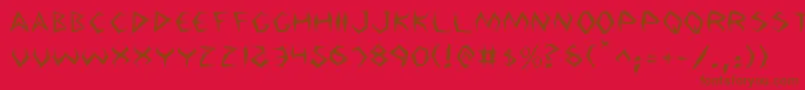 Argos2-Schriftart – Braune Schriften auf rotem Hintergrund