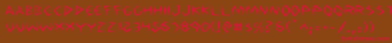 Argos2 Font – Red Fonts on Brown Background