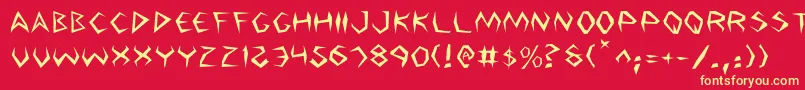 Argos2 Font – Yellow Fonts on Red Background