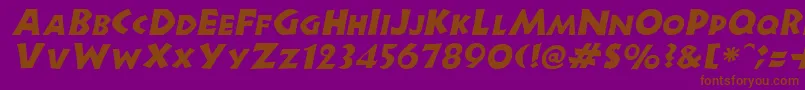 fuente NewellItalic – Fuentes Marrones Sobre Fondo Morado