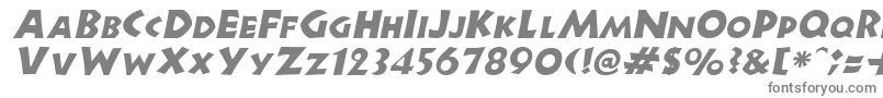 フォントNewellItalic – 灰色のフォント