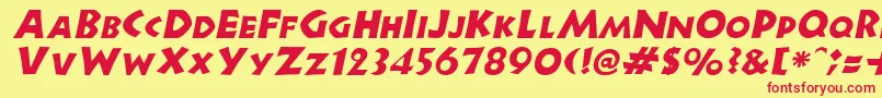 NewellItalic Font – Red Fonts on Yellow Background