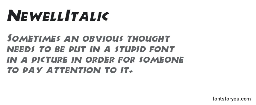 Review of the NewellItalic Font
