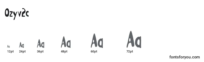 Размеры шрифта Ozyv2c