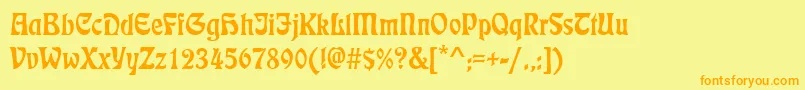 Dsetienne Font – Orange Fonts on Yellow Background