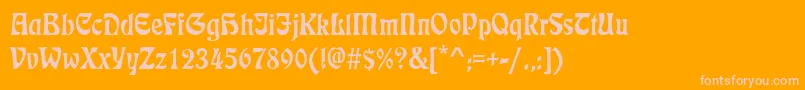 Dsetienne Font – Pink Fonts on Orange Background